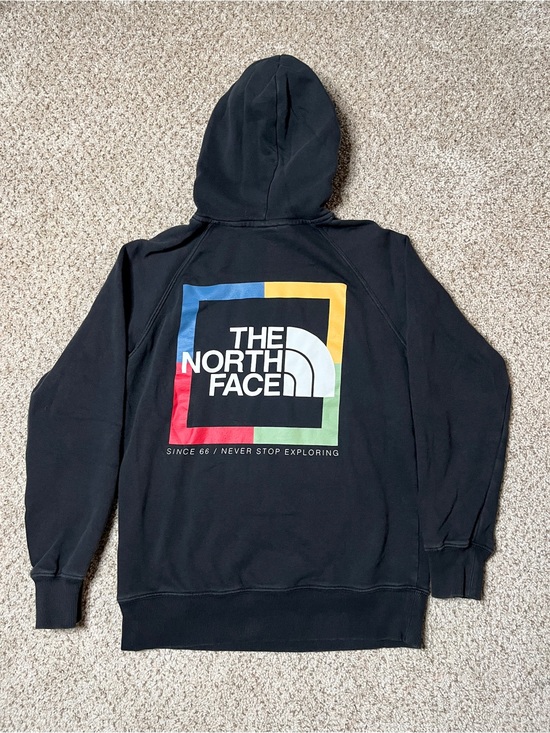 The North Face Tops - • The North Face Women's Multicolor Square Box Logo Pullover Hoodie - Size XS